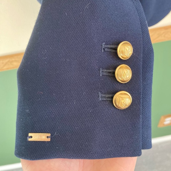 Tommy Hilfiger Navy Blue Blazer with Gold Button Detail Womens Size 2 - Picture 5 of 6